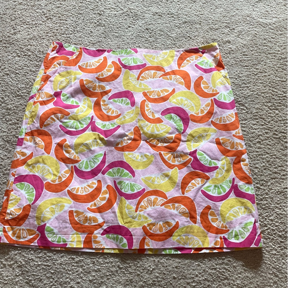 Lilly Pulitzer citrus fruit skirt